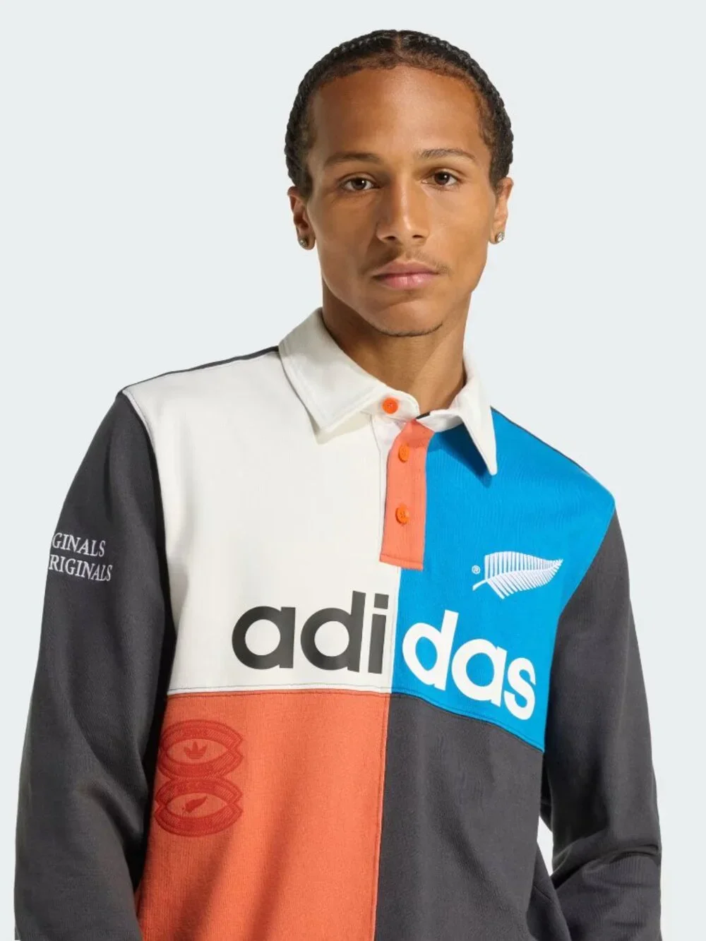 Adidas Originals & All Blacks Men’s Heritage Rugby Polo Shirt, Size Large (New)
